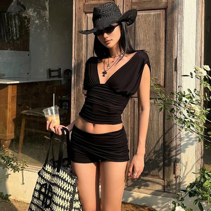 Damer Figurnära topp och shorts set Mirla-Eva Jonsson