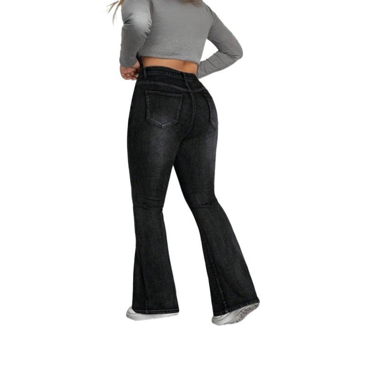 Damer Flared Jeans i vintage-design med hög midja och komfortabel passform Mirla-Eva Jonsson