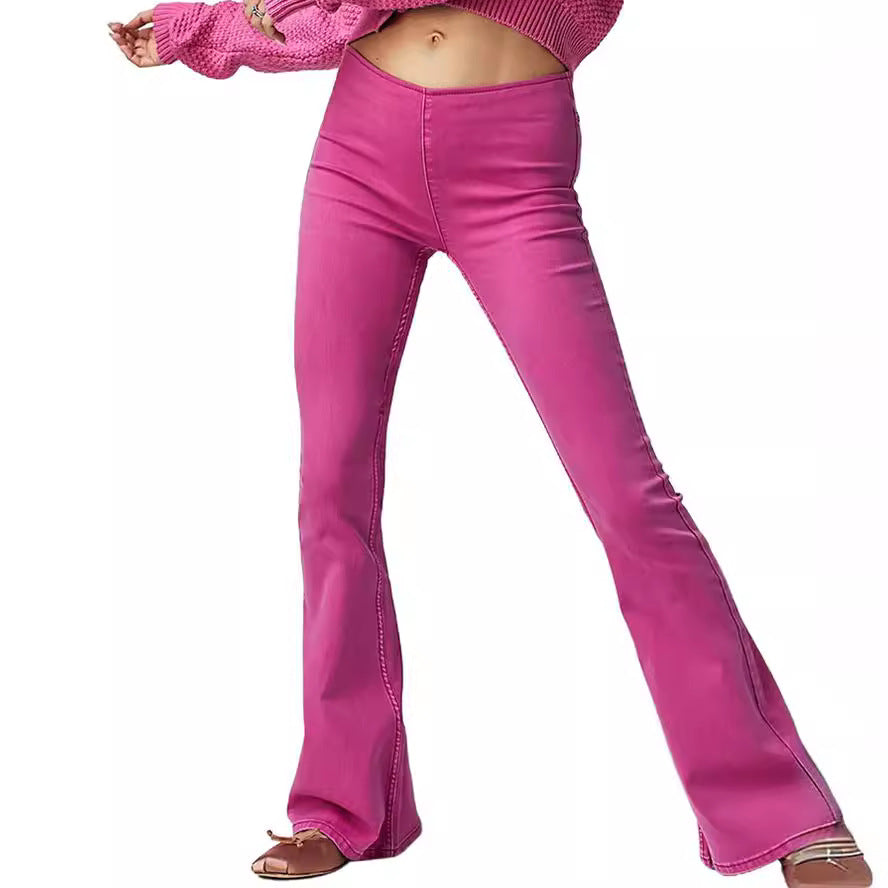 Damer Flared Jeans med avslappnad passform, hög midja och figursmickrande silhuett Mirla-Eva Jonsson