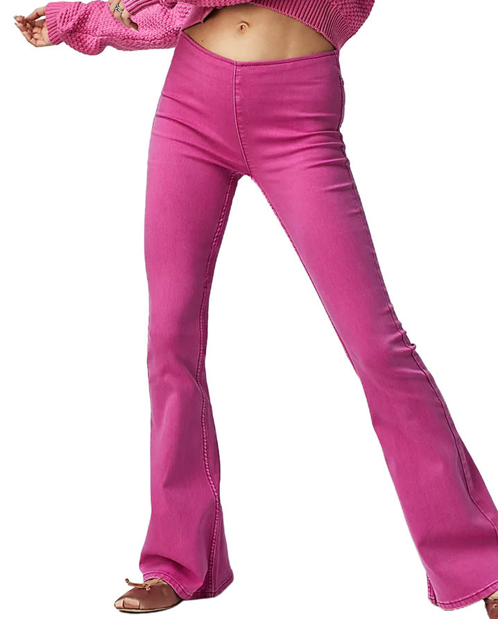 Damer Flared Jeans med avslappnad passform, hög midja och figursmickrande silhuett Mirla-Eva Jonsson