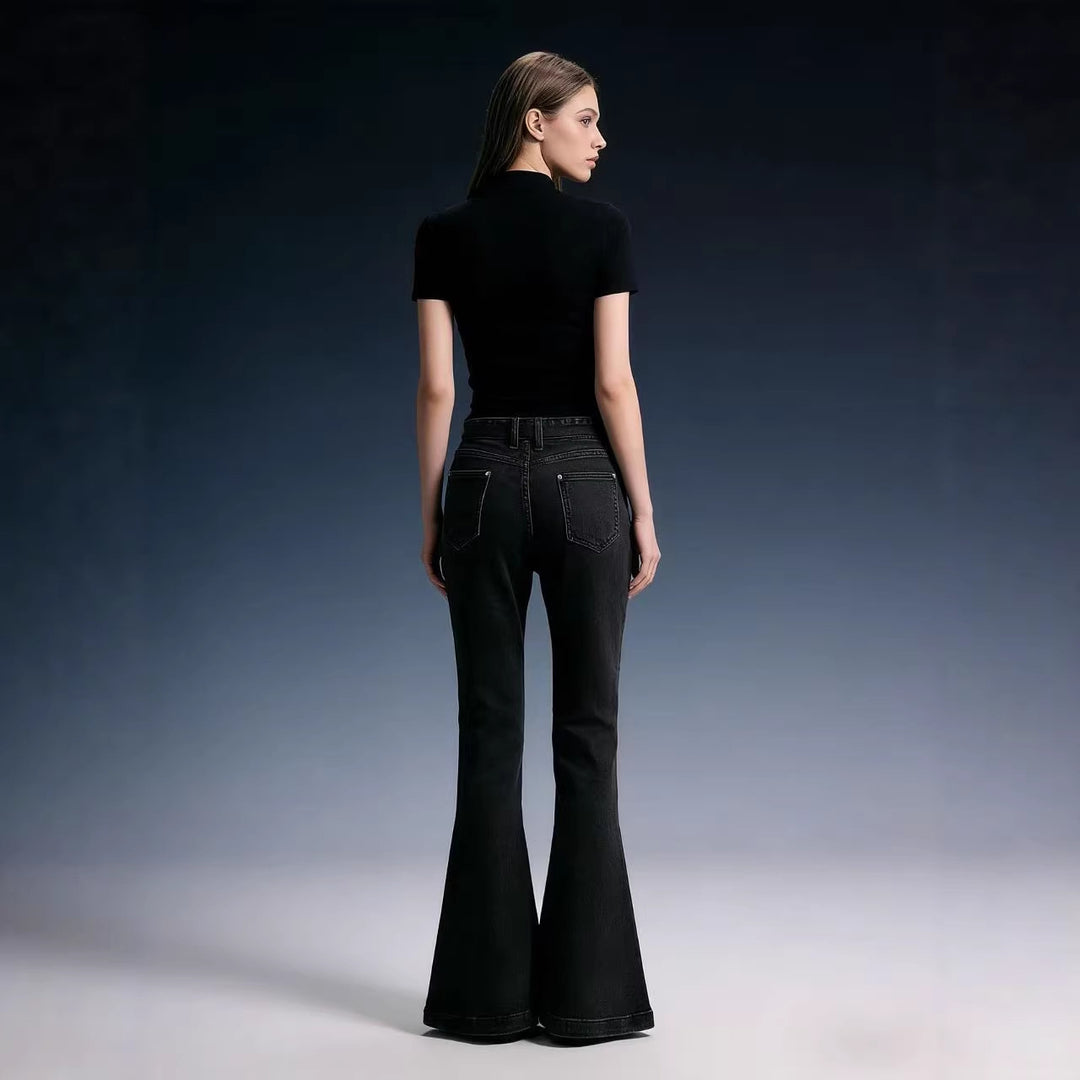 Damer Flared Jeans med bälte och hög midja Mirla-Eva Jonsson