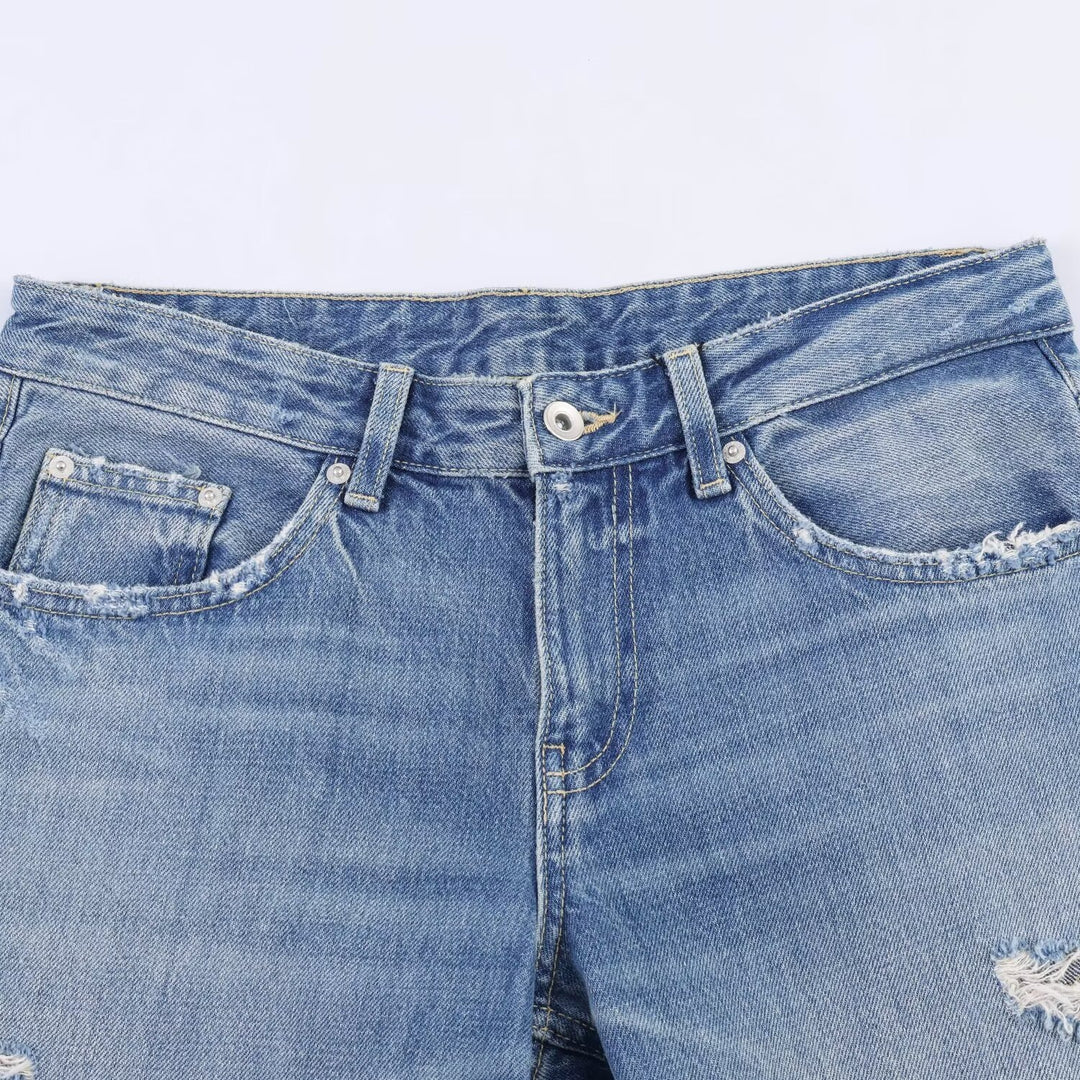 Damer Flared Jeans med förstörelse-effekter och fransavslutningar Mirla-Eva Jonsson