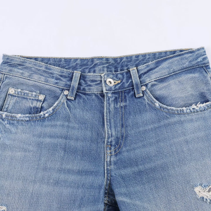 Damer Flared Jeans med förstörelse-effekter och fransavslutningar Mirla-Eva Jonsson