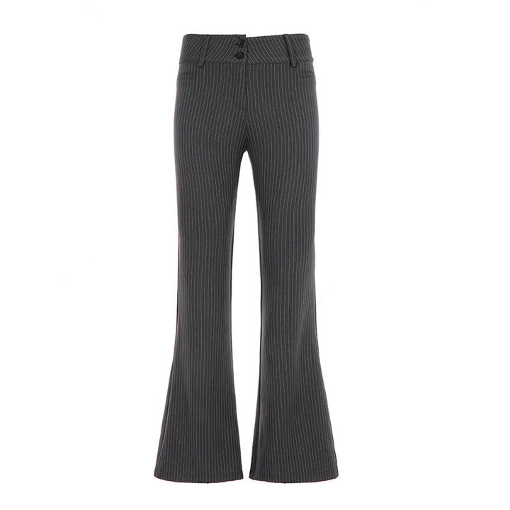 Damer Flared Jeans med modernt randmönster och hög midja Mirla-Eva Jonsson