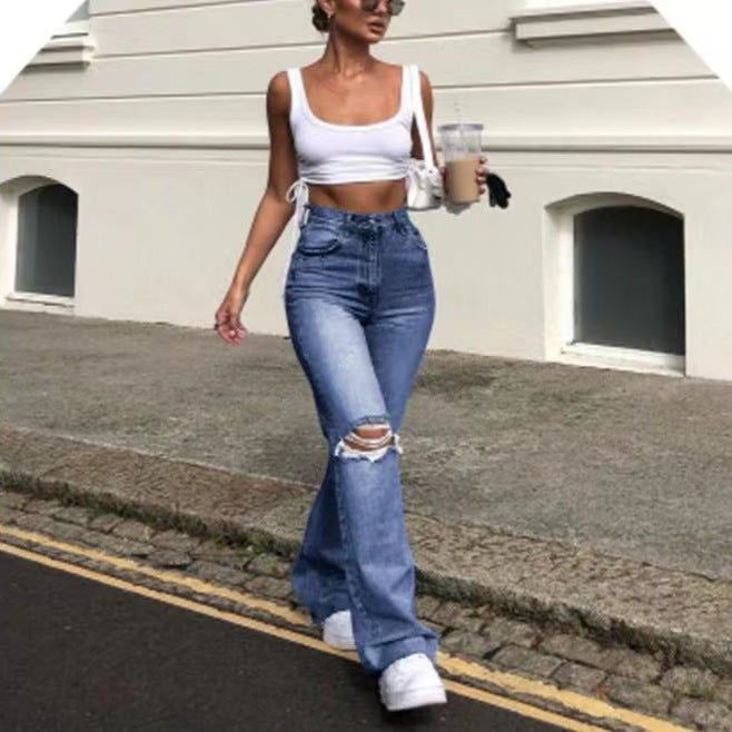 Damer Flared Jeans med smakfull distressed-design Mirla-Eva Jonsson