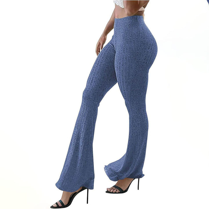 Damer Flared Jeansleggings med trendig våffelstruktur Mirla-Eva Jonsson