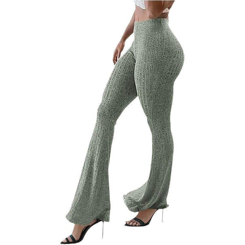 Damer Flared Jeansleggings med trendig våffelstruktur Mirla-Eva Jonsson