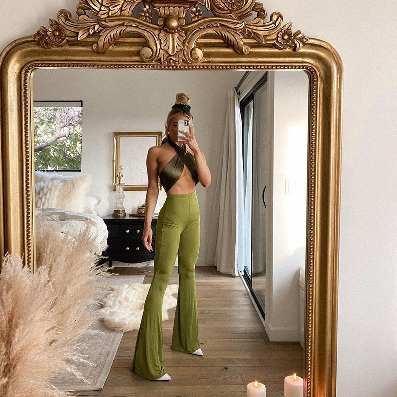 Damer Flared Leggings med hög midja och bekväm stretchtyg Mirla-Eva Jonsson
