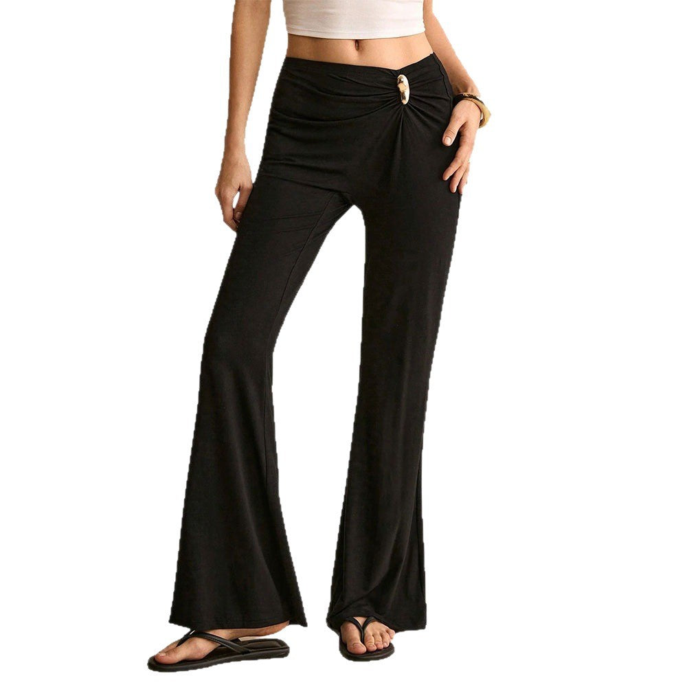 Damer Flared Pants med chic samlingselement Mirla-Eva Jonsson