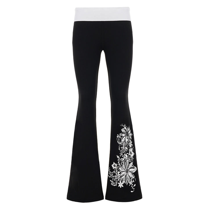 Damer Flared Yoga-byxor med blommönster och hög midja Mirla-Eva Jonsson