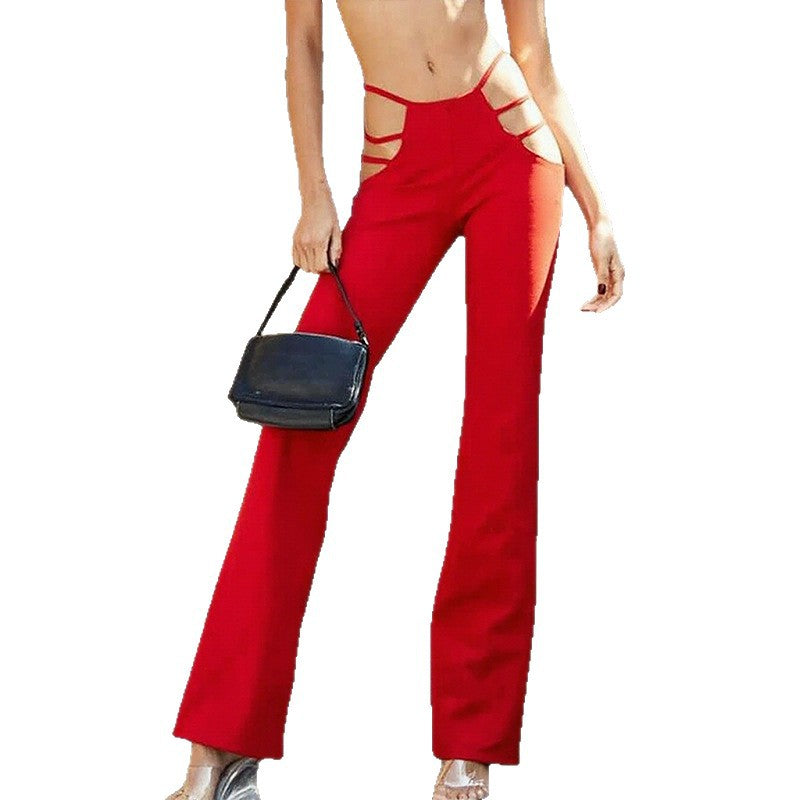 Damer Flared leggings med moderiktig cut-out design Mirla-Eva Jonsson