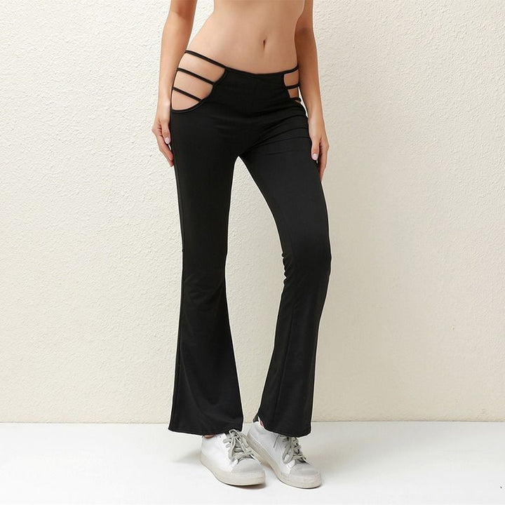 Damer Flared leggings med moderiktig cut-out design Mirla-Eva Jonsson