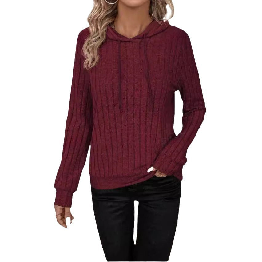 Damer Fleece Hooded Sweatshirt i Ribbdesign Mirla-Eva Jonsson
