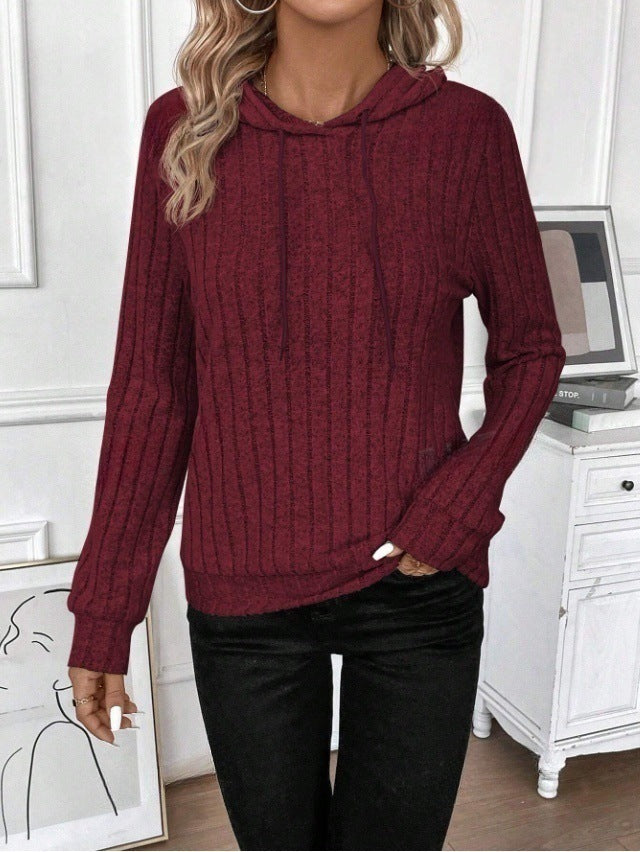 Damer Fleece Hooded Sweatshirt i Ribbdesign Mirla-Eva Jonsson