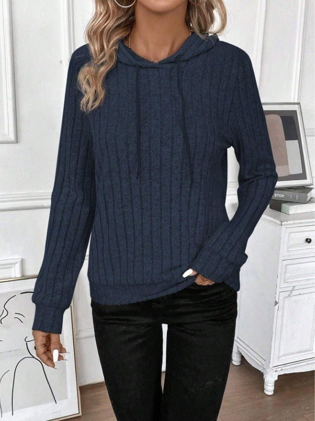 Damer Fleece Hooded Sweatshirt i Ribbdesign Mirla-Eva Jonsson