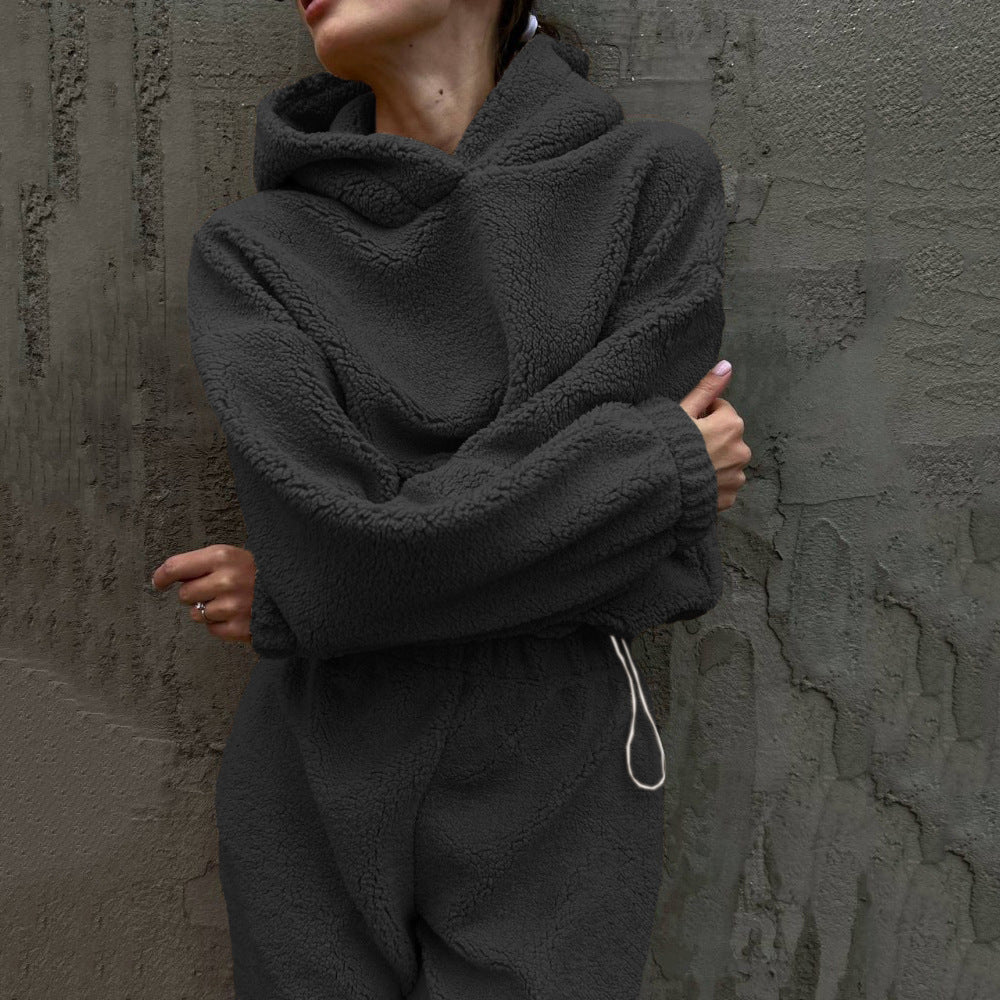 Damer Fleece-Hoodie och Joggingbyxor Set Mirla-Eva Jonsson