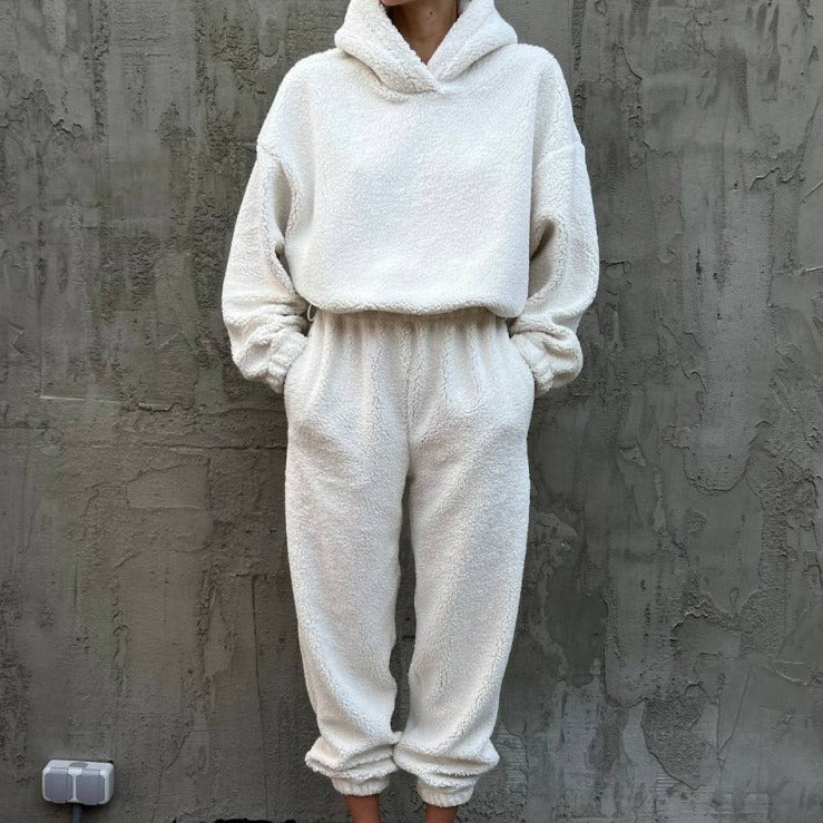 Damer Fleece-Hoodie och Joggingbyxor Set Mirla-Eva Jonsson