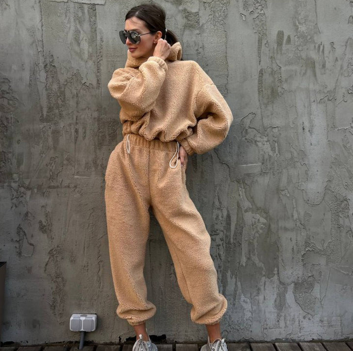 Damer Fleece-Hoodie och Joggingbyxor Set Mirla-Eva Jonsson