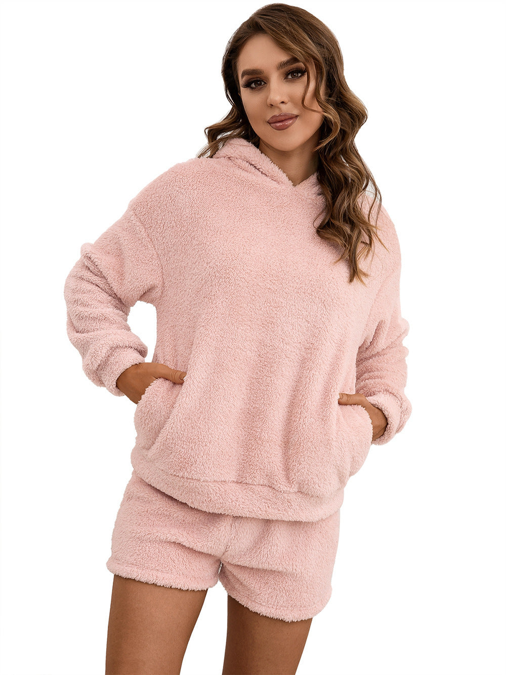 Damer Fleece-Hoodie och Shorts Set Eva Jonsson-Eva Jonsson