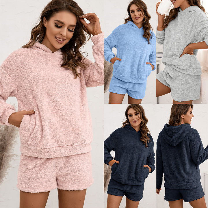 Damer Fleece-Hoodie och Shorts Set Eva Jonsson-Eva Jonsson