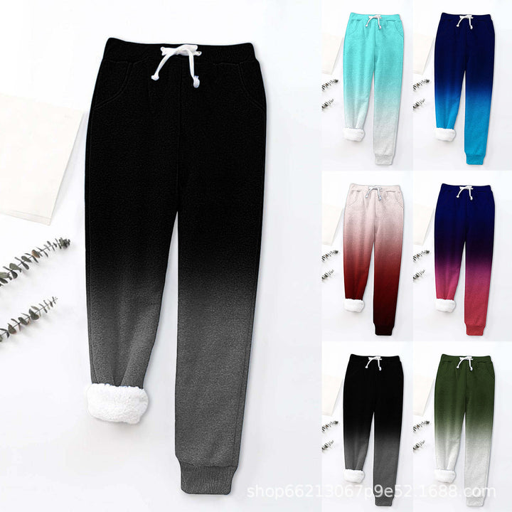 Damer Fleece-Joggningsbyxor med Varmt Foder och Elastiskt Midjeband Mirla-Eva Jonsson