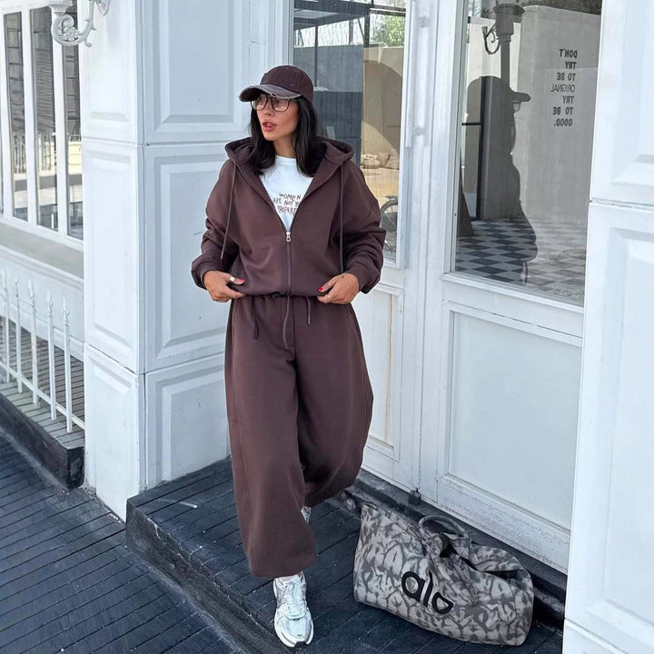 Damer Fleece Jumpsuit med dragkedja och praktiska fickor-Eva Jonsson