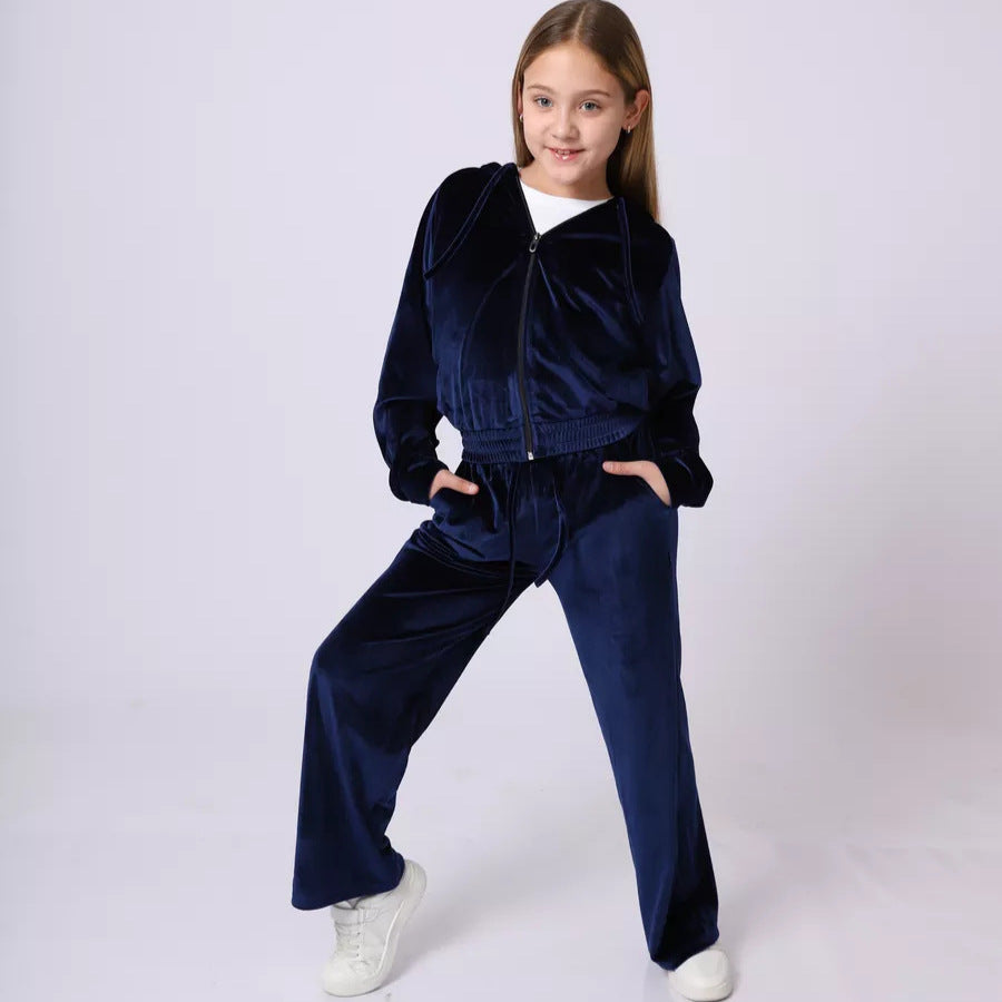 Damer Fleece Lounge Set med Huvud och Hög Midja Mirla-Eva Jonsson