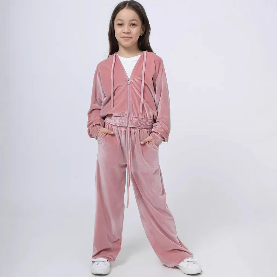 Damer Fleece Lounge Set med Huvud och Hög Midja Mirla-Eva Jonsson