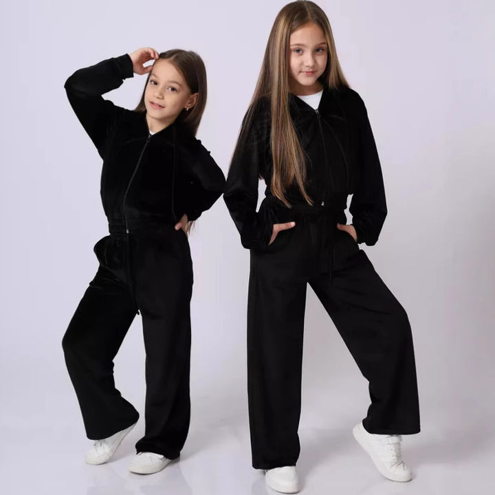Damer Fleece Lounge Set med Huvud och Hög Midja Mirla-Eva Jonsson