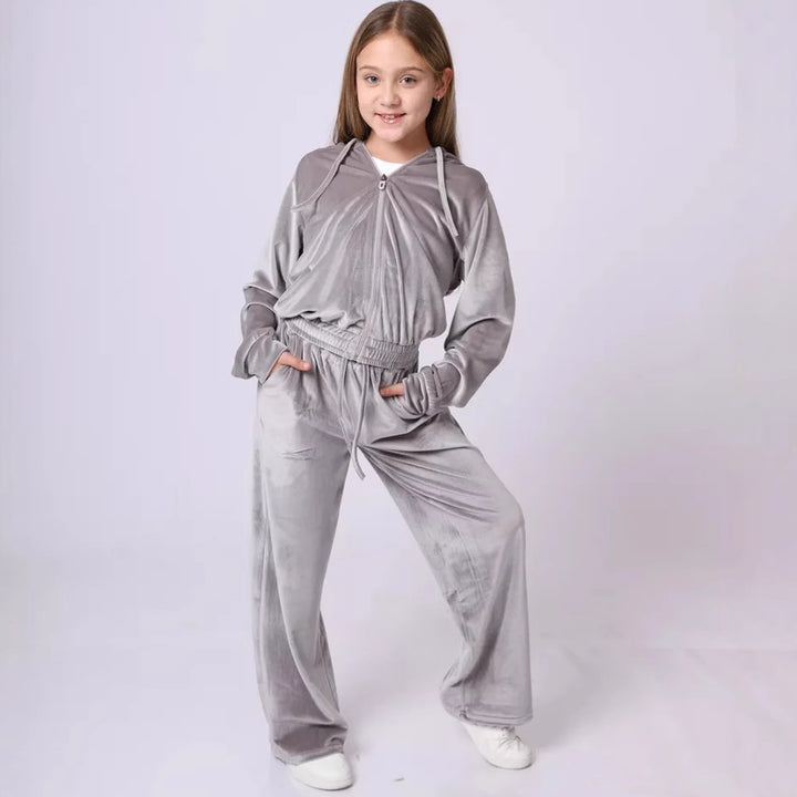 Damer Fleece Lounge Set med Huvud och Hög Midja Mirla-Eva Jonsson