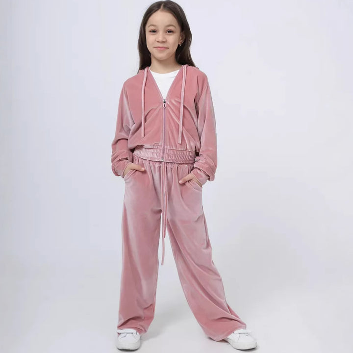 Damer Fleece Lounge Set med Huvud och Hög Midja Mirla-Eva Jonsson
