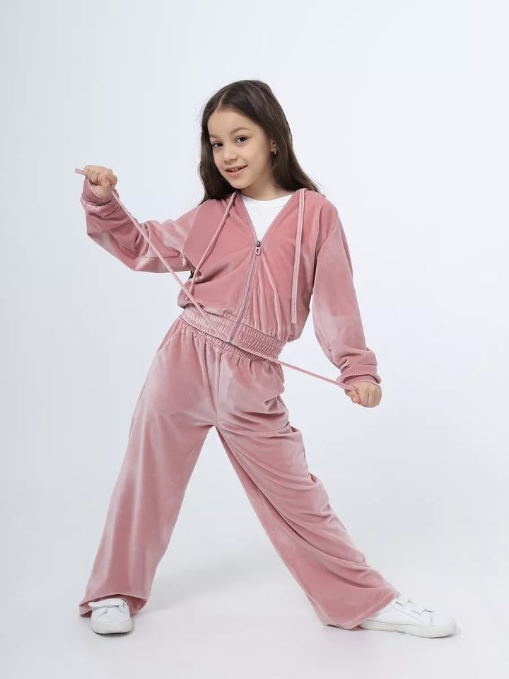 Damer Fleece Lounge Set med Huvud och Hög Midja Mirla-Eva Jonsson