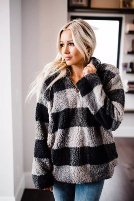 Damer Fleece Tröja med rutmönster Eva Jonsson-Eva Jonsson