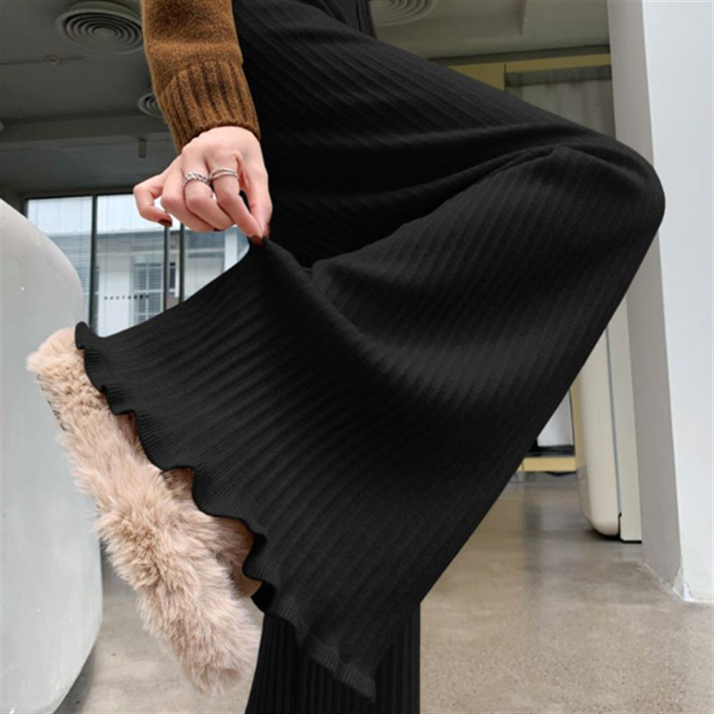 Damer Flödande Stickad Byxa med Mjukt Material och Elegant Söm Mirla-Eva Jonsson