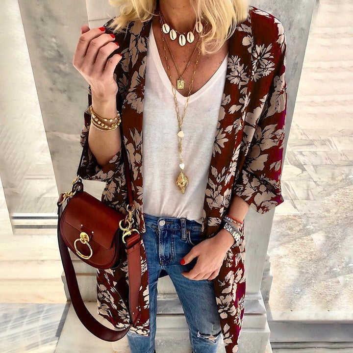 Damer Floral Kimono Mirla-Eva Jonsson