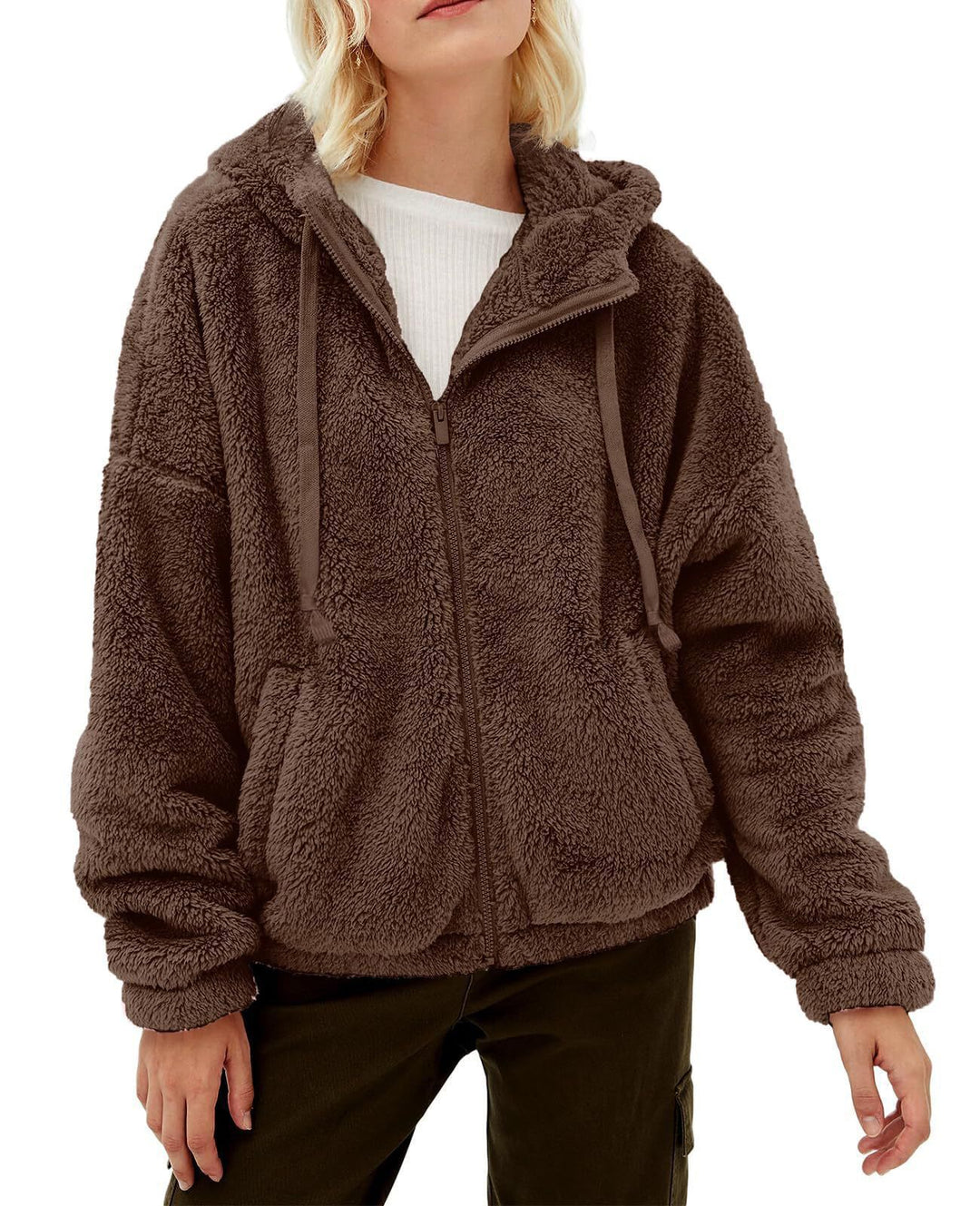 Damer Fluffig Hoodie i Oversized-stil Eva Jonsson-Eva Jonsson