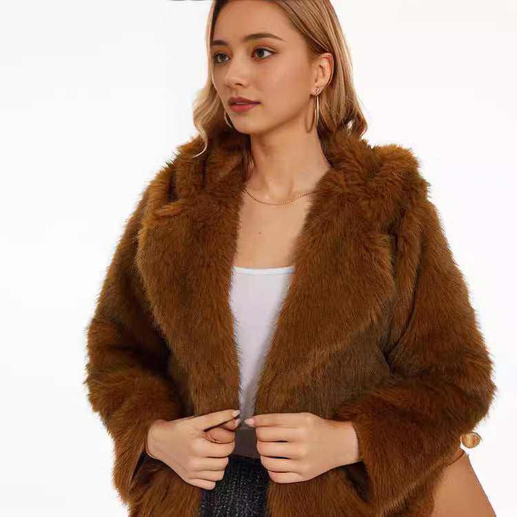 Damer Fluffig Huva Jacka Mirla-Eva Jonsson