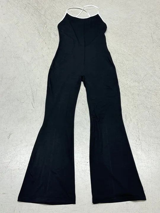 Damer Fluffig Jumpsuit med vida ben och raffinerad ryggutskärning Mirla-Eva Jonsson
