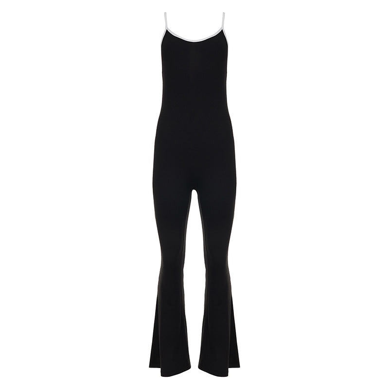 Damer Fluffig Jumpsuit med vida ben och raffinerad ryggutskärning Mirla-Eva Jonsson
