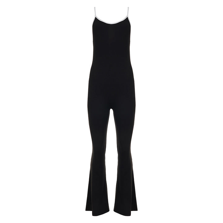 Damer Fluffig Jumpsuit med vida ben och raffinerad ryggutskärning Mirla-Eva Jonsson