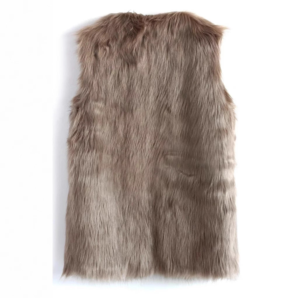 Damer Fluffig Konstpälsväst med elegant design Mirla-Eva Jonsson