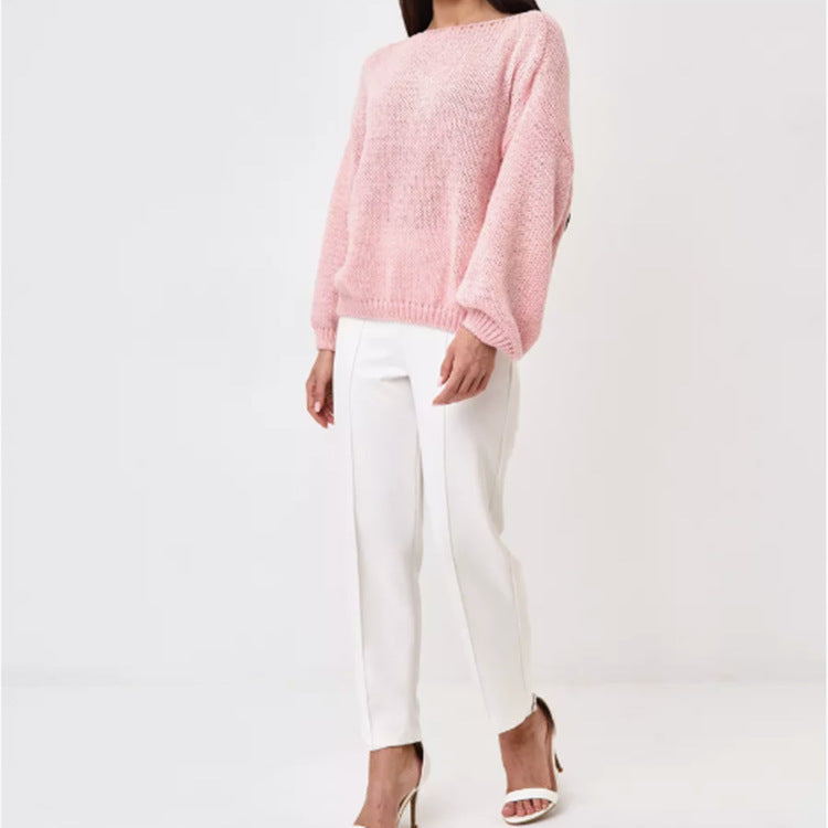 Damer Fluffig Off-Shoulder Tröja med överlappande axlar Mirla-Eva Jonsson