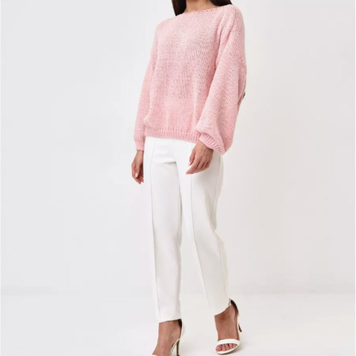 Damer Fluffig Off-Shoulder Tröja med överlappande axlar Mirla-Eva Jonsson