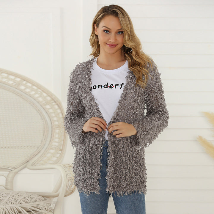 Damer Fluffy Cardigan Mirla-Eva Jonsson