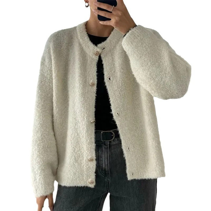 Damer Fluffy Cardigan Eva Jonsson-Eva Jonsson
