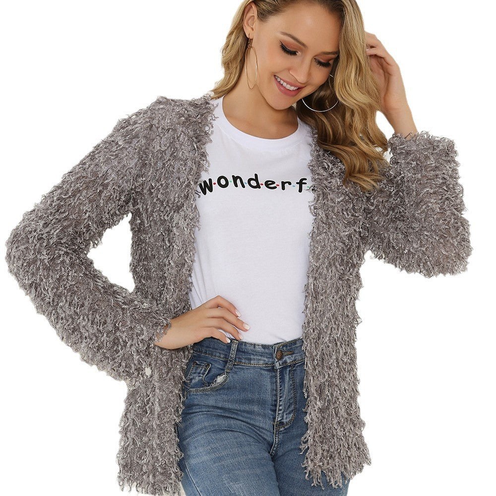 Damer Fluffy Cardigan Mirla-Eva Jonsson