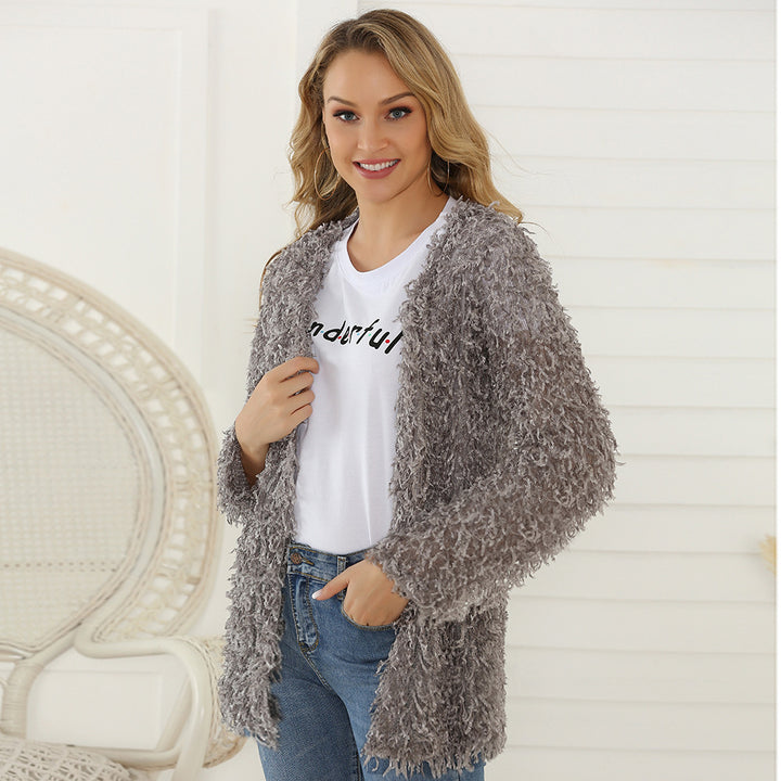Damer Fluffy Cardigan Mirla-Eva Jonsson