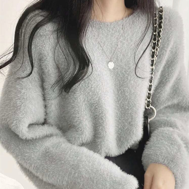 Damer Fluffy Tröja med lös passform och modernt design Eva Jonsson-Eva Jonsson