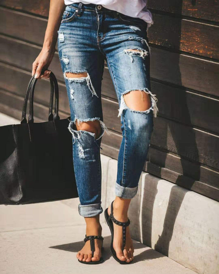 Damer Förstörda Denim Jeans Mirla-Eva Jonsson