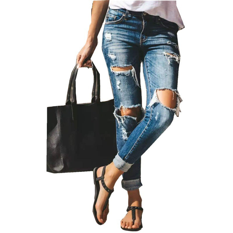 Damer Förstörda Denim Jeans Mirla-Eva Jonsson